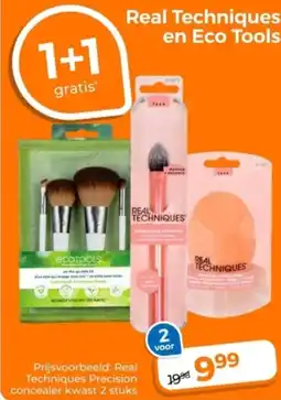 Trekpleister Real Techniques en Eco Tools aanbieding