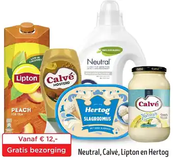 Jumbo Neutral, Calvé, Lipton en Hertog aanbieding