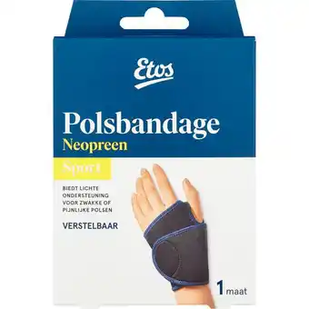 Etos Etos Polsbandage Zwart aanbieding