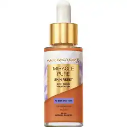 Etos Max Factor Miracle Pure Serum Foundation 85-90 Medium To Deep 30 ML aanbieding