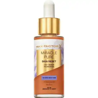 Etos Max Factor Miracle Pure Serum Foundation 85-90 Medium To Deep 30 ML aanbieding