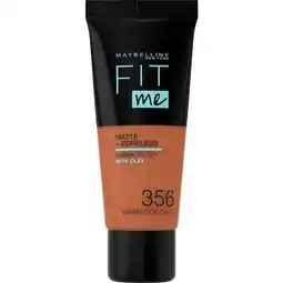 Etos Maybelline New York Fit Me Matte + Poreless Foundation 356 Warm Coconut aanbieding