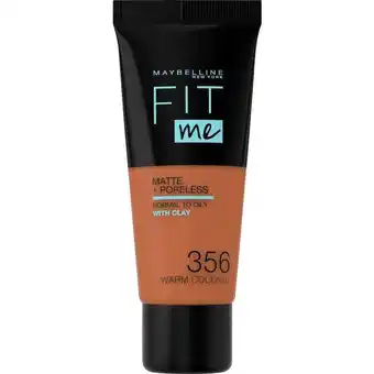 Etos Maybelline New York Fit Me Matte + Poreless Foundation 356 Warm Coconut aanbieding