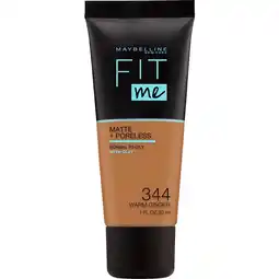Etos Maybelline New York Fit Me Matte + Poreless Foundation 344 Warm Ginger aanbieding