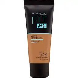Etos Maybelline New York Fit Me Matte + Poreless Foundation 344 Warm Ginger aanbieding