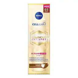 Etos NIVEA Cellular Luminous630 CC Fluid SPF30 Dark 40 ML aanbieding