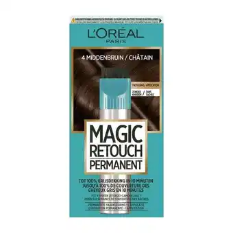 Etos L'Oréal Paris Magic Retouch Permanente Haarverf 4 Middenbruin aanbieding