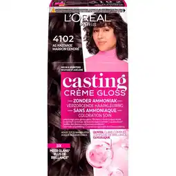 Etos L'Oréal Paris Casting Crème Gloss Haarverf 4102 Cool Chestnut Parelmoer Kastanjebruin aanbieding