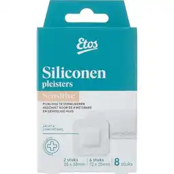 Etos Etos Siliconen Pleisters Sensitive 8 Pleisters aanbieding