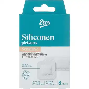 Etos Etos Siliconen Pleisters Sensitive 8 Pleisters aanbieding