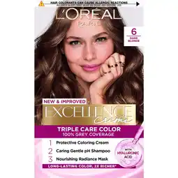 Etos L'Oréal Paris Excellence Crème Verzorgende Crèmekleuring 6 Donkerblond aanbieding