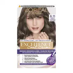 Etos L'Oréal Paris Excellence Cool Creams Permanente Haarverf 6.11 Ultra Ash Donkerblond aanbieding