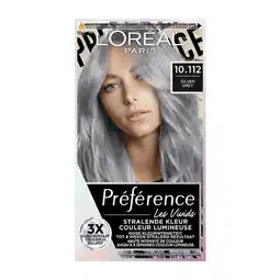 Etos L'Oréal Paris Preference Vivids Permanente Haarverf 10.112 Silver Grey Soho aanbieding
