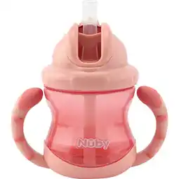Etos Nuby Flip-It Antilekbeker Handvaten Roze 12 Maanden aanbieding