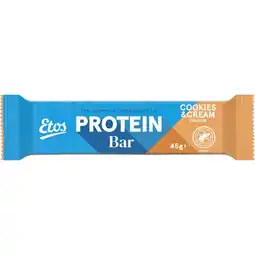 Etos Etos Protein Bar Cookies & Cream 45 GR aanbieding