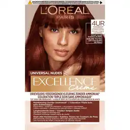 Etos L'Oréal Paris Excellence Universal Nudes 4UR Middenrood aanbieding