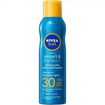 Etos NIVEA SUN Zonnebrand Protect & Dry Touch Vernevelende Spray SPF 30 200 ML aanbieding