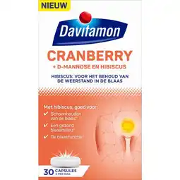 Etos Davitamon Cranberry met Hibiscus en Vitamine C 30 Capsules aanbieding