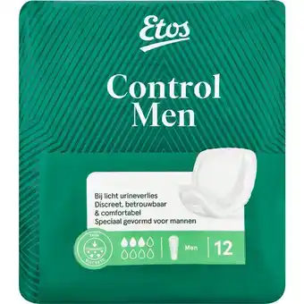 Etos Etos Men Control Level 1 Incontinentieverband 12 stuks aanbieding