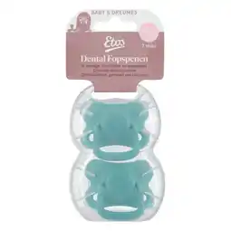 Etos Etos Fopspenen 0-6M Set van 2 Groen Blauw aanbieding