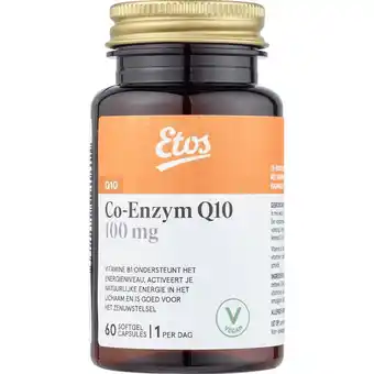 Etos Etos Co-enzym Q10 100mg Vegan 60 capsules aanbieding