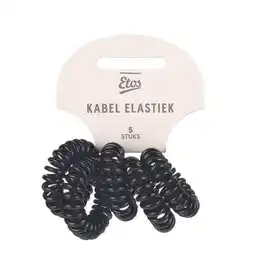 Etos Etos Kabelelastieken Zwart 5St aanbieding