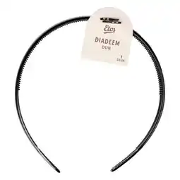 Etos Etos Diadeem Medium Zwart aanbieding