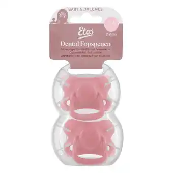 Etos Etos Fopspenen 0-6M Set van 2 Violet/Roze aanbieding
