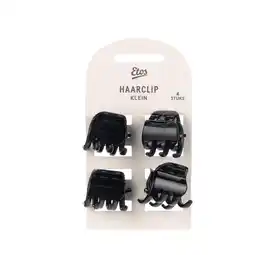 Etos Etos Haarklem Small Zwart 4St aanbieding