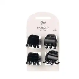 Etos Etos Haarklem Small Zwart 4St aanbieding