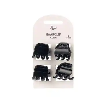 Etos Etos Haarklem Small Zwart 4St aanbieding
