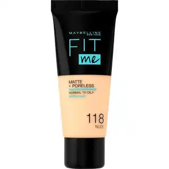 Etos Maybelline Fit Me Matte & Poreless 118 Nude aanbieding