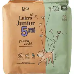 Etos Etos Puur & Zacht Luiers Junior Maat 5 11+ kg 22 stuks aanbieding