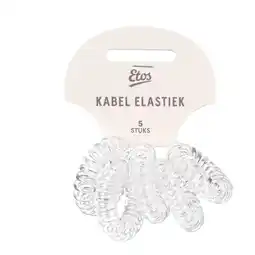 Etos Etos Kabelelastieken Transparant 5St aanbieding