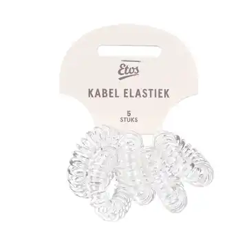 Etos Etos Kabelelastieken Transparant 5St aanbieding