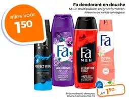 Trekpleister Fa Deodorant en Douche aanbieding