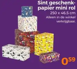 Trekpleister Sint geschenkpapier mini rol aanbieding