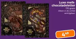Trekpleister Luxe melk-chocoladeletter aanbieding