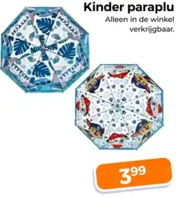 Trekpleister Kinder paraplu aanbieding