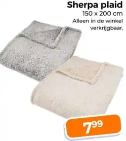Trekpleister Sherpa plaid aanbieding