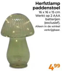Trekpleister Herfstlamp paddenstoel aanbieding