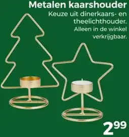 Trekpleister Metalen kaarshouder aanbieding