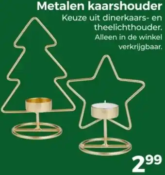 Trekpleister Metalen kaarshouder aanbieding