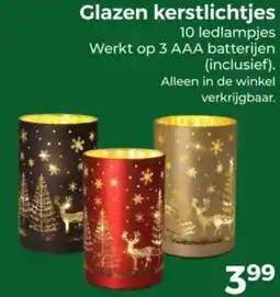 Trekpleister Glazen kerstlichtjes aanbieding