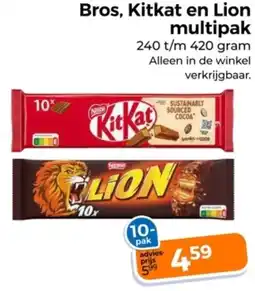 Trekpleister Bros, Kitkat en Lion multipak aanbieding