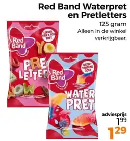 Trekpleister Red Band Waterpret en Pretletters aanbieding