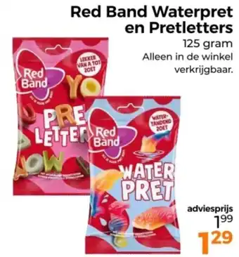 Trekpleister Red Band Waterpret en Pretletters aanbieding