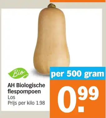 Albert Heijn Biologische flespompoen per 500 gram aanbieding