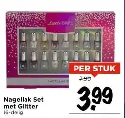 Vomar Voordeelmarkt Nagellak Set met Glitter aanbieding