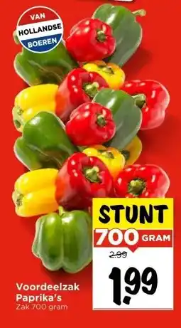 Vomar Voordeelmarkt Voordeelzak Paprika's aanbieding